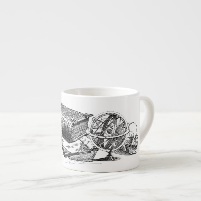 Taza De Espresso Conocimiento y muerte Espresso Mug (Derecha)