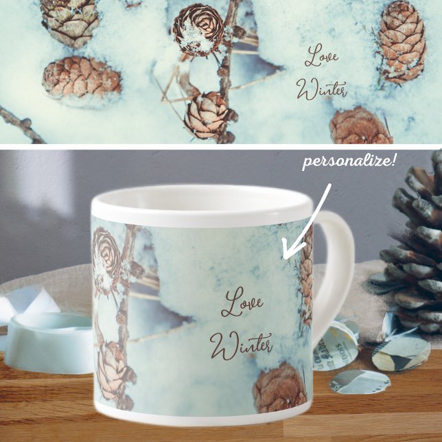 Taza De Espresso Conos de arca sobre la fresca nieve azul (Subido por el creador)