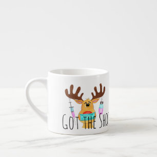 Taza De Espresso Conseguí a los renos mascarados de cara de disparo