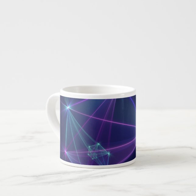 Taza De Espresso Constelación, abstracta fantasía de arte fractal (Izquierda)