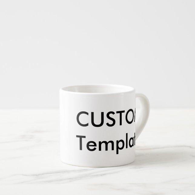 Taza De Espresso Copa de Café de Espresso Blanco personalizado 6oz (Derecha)