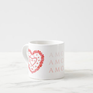 Taza De Espresso Copa de Espresso AMOR AMOR AMOR AMOR AMOR AMOR AMO