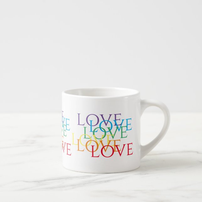Taza De Espresso Copa de Espresso de AMOR DE RAINBOW (Derecha)