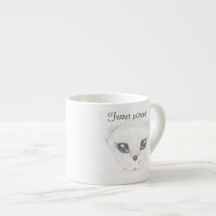 Taza De Espresso Copa de Espresso de Dibujo de Ferret