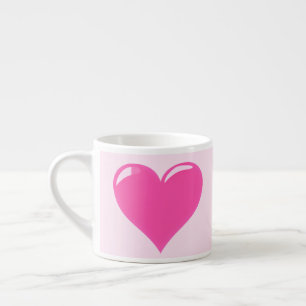 Taza De Espresso Copa de Espresso del Corazón Rosa
