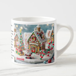 Taza De Espresso Copa de Navidades de nombres de niños Gingerbread