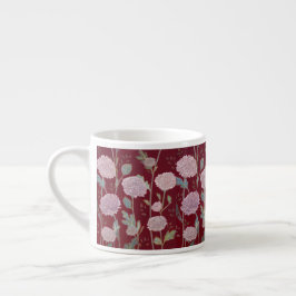Taza De Espresso Copa de Té del Patrón de Flores Marigold
