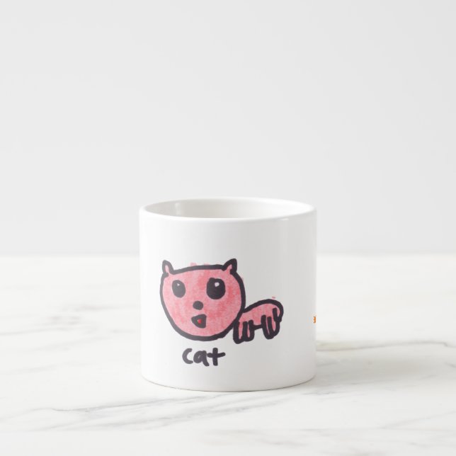 Taza De Espresso Copa Espresso de Gato Kitty (Frente)