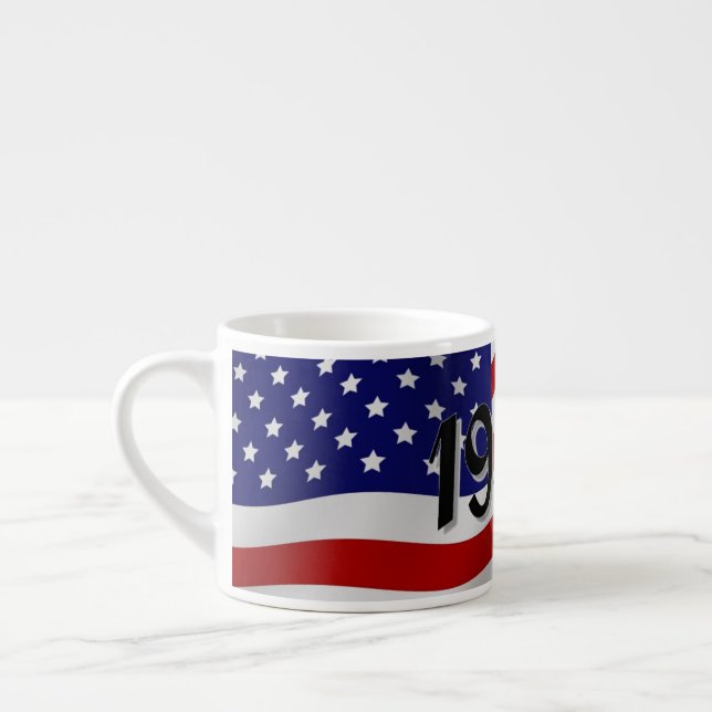Taza De Espresso Copa Espresso de la Bandera Americana de los Años  (Izquierda)