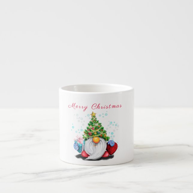 Taza De Espresso Copa Espresso de Navidades Cute Gnome (Frente)