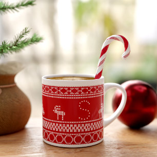Taza De Espresso Copa Espresso de Navidades de renos nórdicos de la