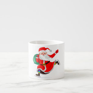 Taza De Espresso Copa Espresso de Navidades de Santa Claus