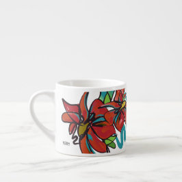 Taza De Espresso Copa Espresso de Poinsettia