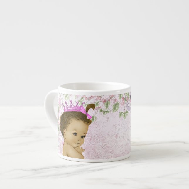 Taza De Espresso Copas de bebé de princesas rosadas antiguas (Izquierda)