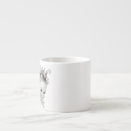 Taza De Espresso Copas de bebé de princesas rosadas antiguas