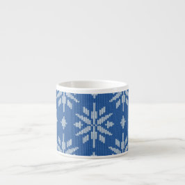 Taza De Espresso Copos de Nieve Tejidos