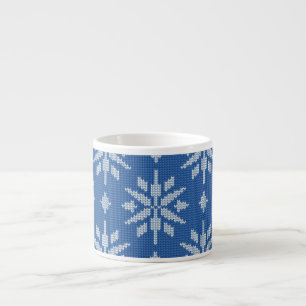 Taza De Espresso Copos de Nieve Tejidos