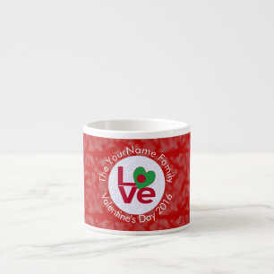Taza De Espresso Corazón de la bandera de Bangladesh LOVE Texto per