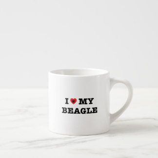 Taza De Espresso Corazón mi beagle Espresso Mug