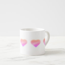 Taza De Espresso corazón rosa