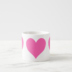 Taza De Espresso Corazón rosa caliente