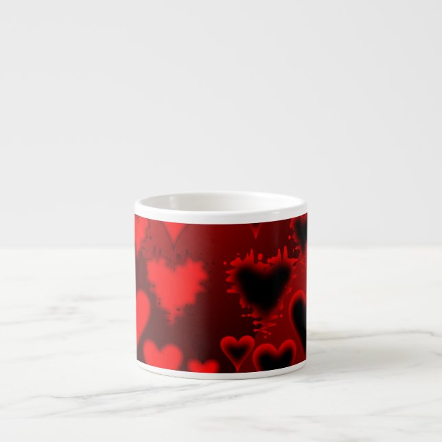 Taza De Espresso Corazones (Frente)