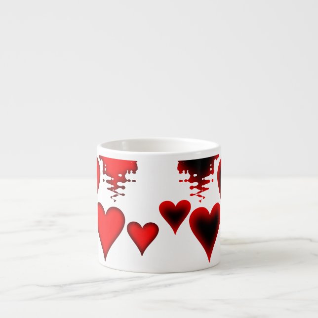 Taza De Espresso Corazones (Frente)