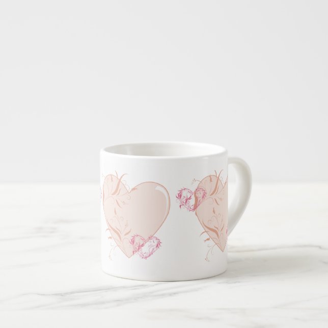 Taza De Espresso Corazones de bonito (Derecha)