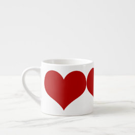 Taza De Espresso Corazones rojos