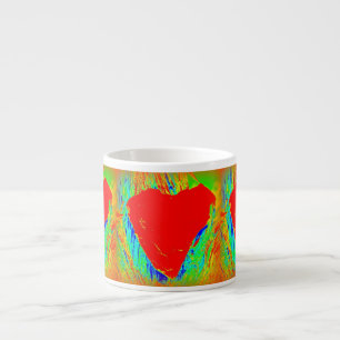 Taza De Espresso corazones rojos espresso mug
