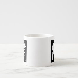 Taza De Espresso Cordero con flores