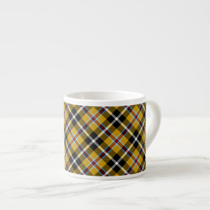 Taza De Espresso Cornish National Tartan Yellow and Black Planteado