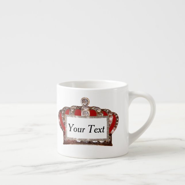 Taza De Espresso "Corona real" personalizada (Derecha)