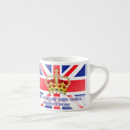 Taza De Espresso Coronación del Rey Carlos III Café Mug