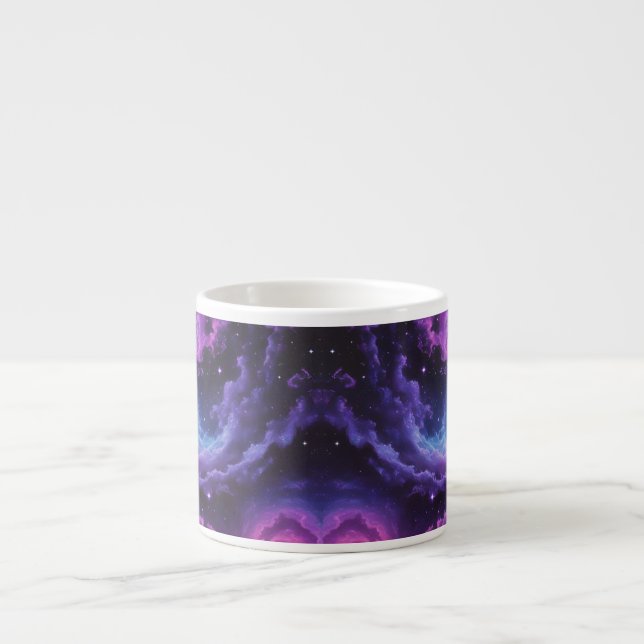 Taza De Espresso Cosmic Galaxy Nebula Abstract Space Art Design (Frente)