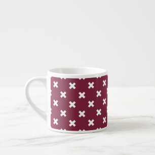 Taza De Espresso Costillas de cruz blanca sobre moras