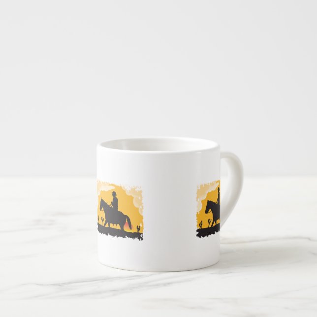 Taza De Espresso Cowboy de Sunset (Derecha)