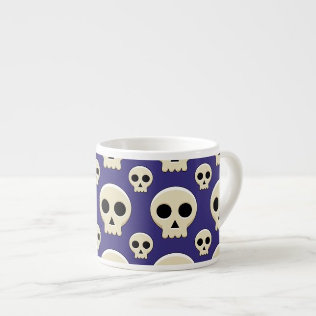 Taza De Espresso Cráneo de Gótico Cute Kawaii (Derecha)