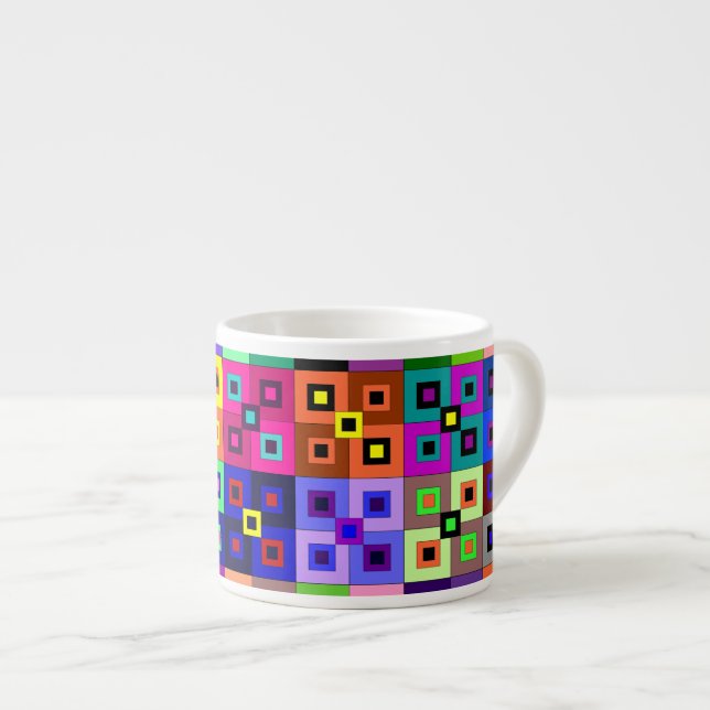 Taza De Espresso Crazy Quilt Espresso Mug (Derecha)