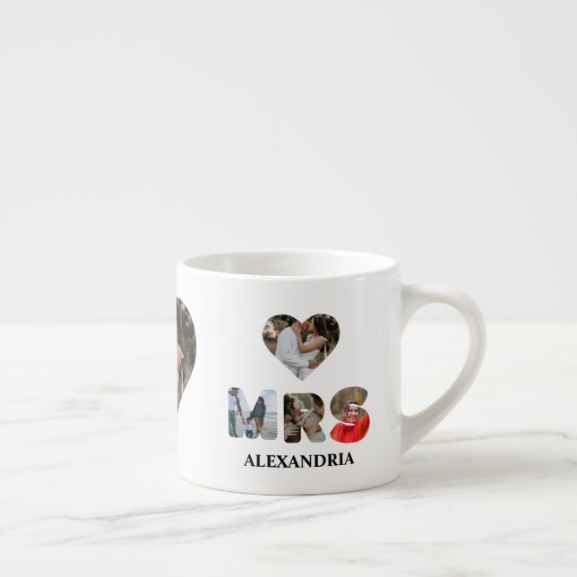 Taza De Espresso Crea tu propia pareja de fotos de Mr. y Mrs. (Derecha)