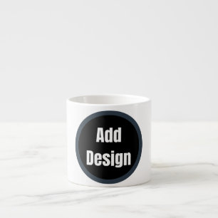 Taza De Espresso Crea tu propio azul gris oscuro personalizado