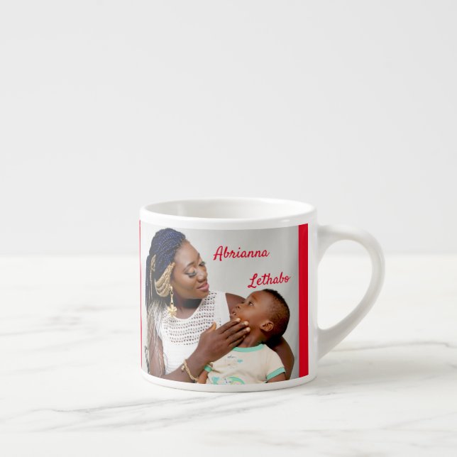 Taza De Espresso Crear fácilmente su foto Personalizado personaliza (Derecha)