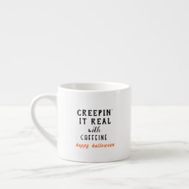 Taza De Espresso Creepin'It Real White Halloween