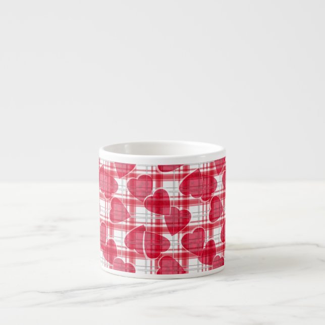 Taza De Espresso Cuadro de corazón (Frente)