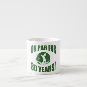 Taza De Espresso Cumpleaños 80 de Golfer