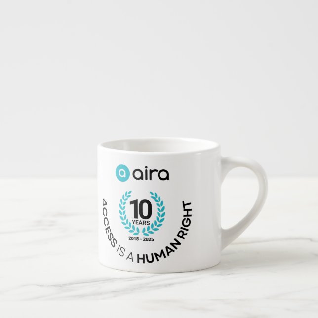 Taza De Espresso Cumpleaños/Aniversario 10 de Aira (Derecha)