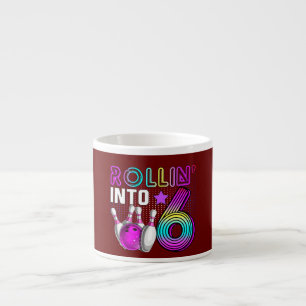 Taza De Espresso Cumpliendo 6 Bowling Cumpleaños 6º Cumpleaños