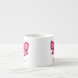Taza De Espresso Custom Cute Pink Bow Coquette Girl Kids