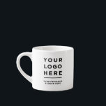 Taza De Espresso Custom Logo and text Espresso Cup No Minimum<br><div class="desc">Custom business logo and text espresso cup — minimalist, professional, and crafted for everyday branding. Smooth porcelain body with a matte finish, compact 60–90 ml capacity for a concentrated shot, and a slim, ergonomic handle for comfortable single-handed use. Colorfu logo printing and clean typography reproduce sharp detail; optional rim or...</div>