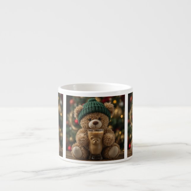 Taza De Espresso Customize Bear-ista Teddy Bear (Frente)